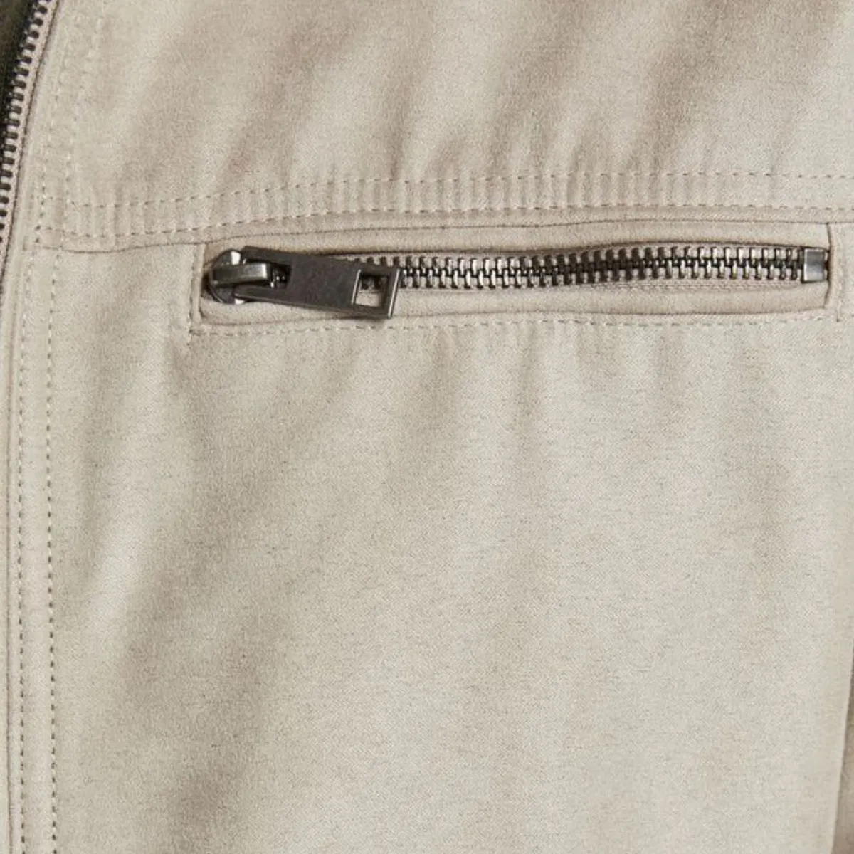 12147218 JJEROCKY JACKET NOOS STRING FAKE SUEDE