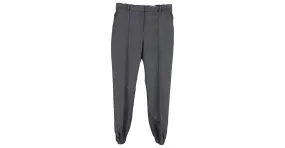 Alexander McQueen Pantalón con puños elásticos en algodón gris Castaño 