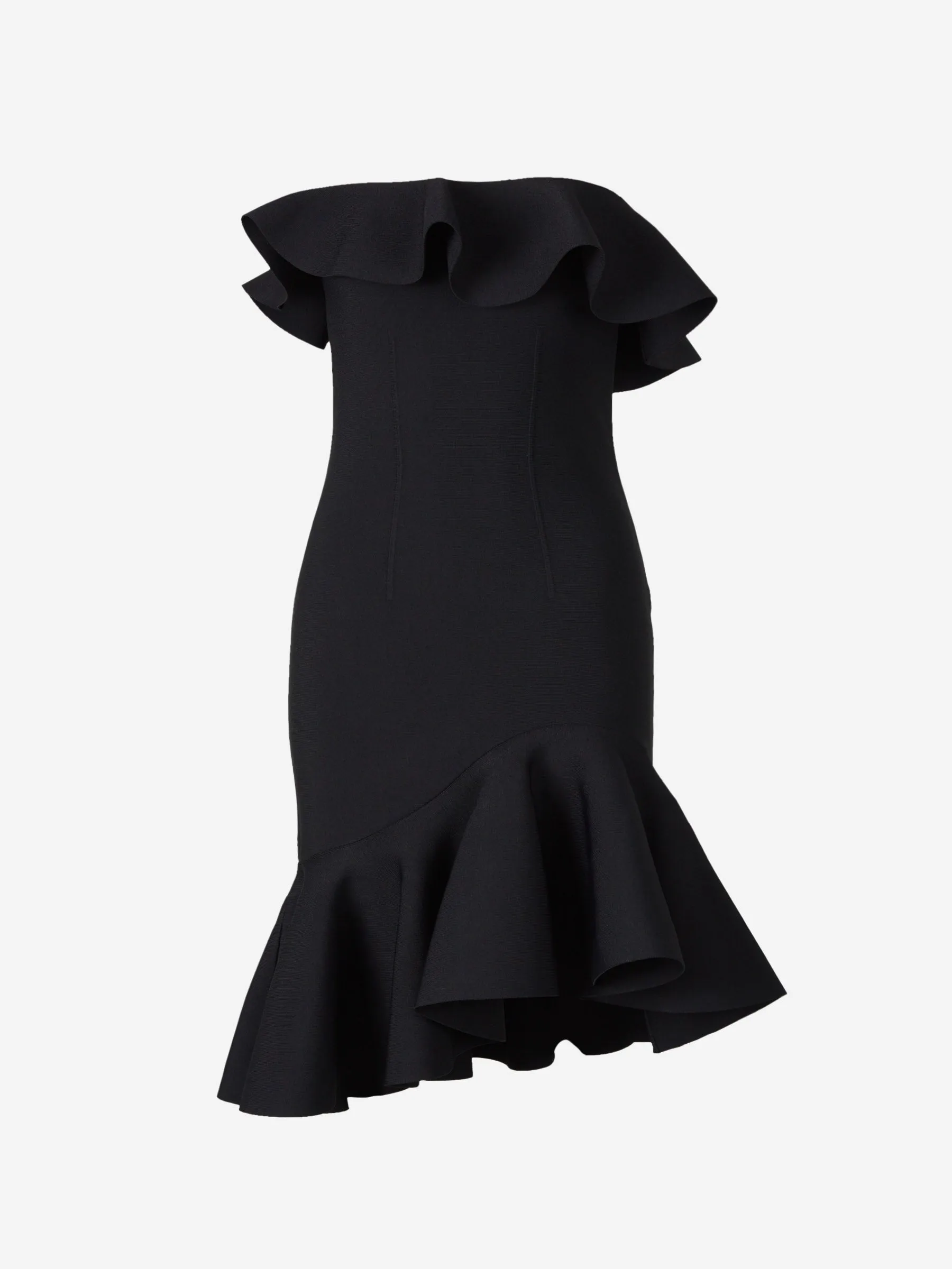 Alexander McQueen Vestido Bustier Volantes