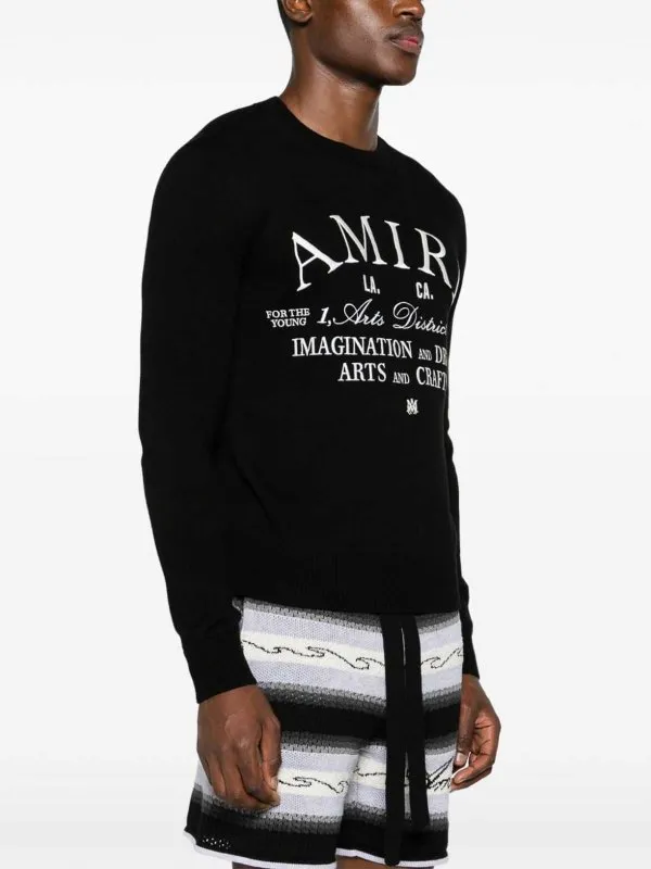 Amiri Suéter Cuello Redondo - Negro