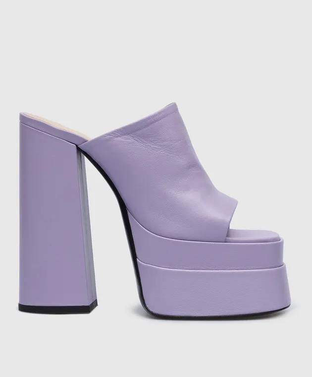 Babe Pay Pls Purple leather mules