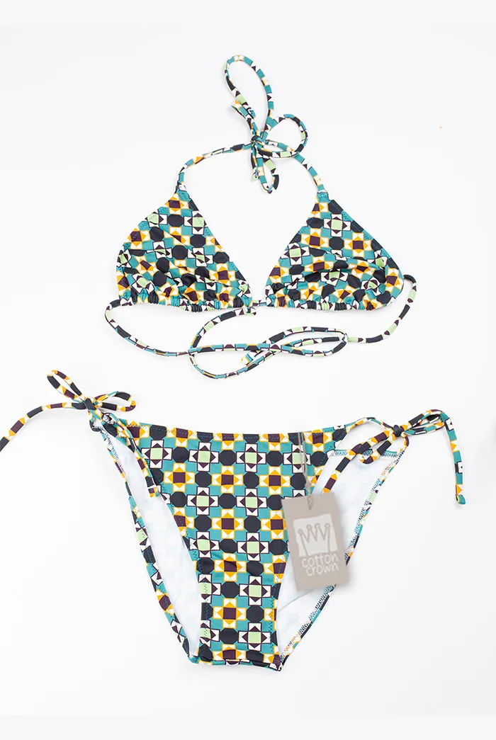 Bikini triángulo «print retro»