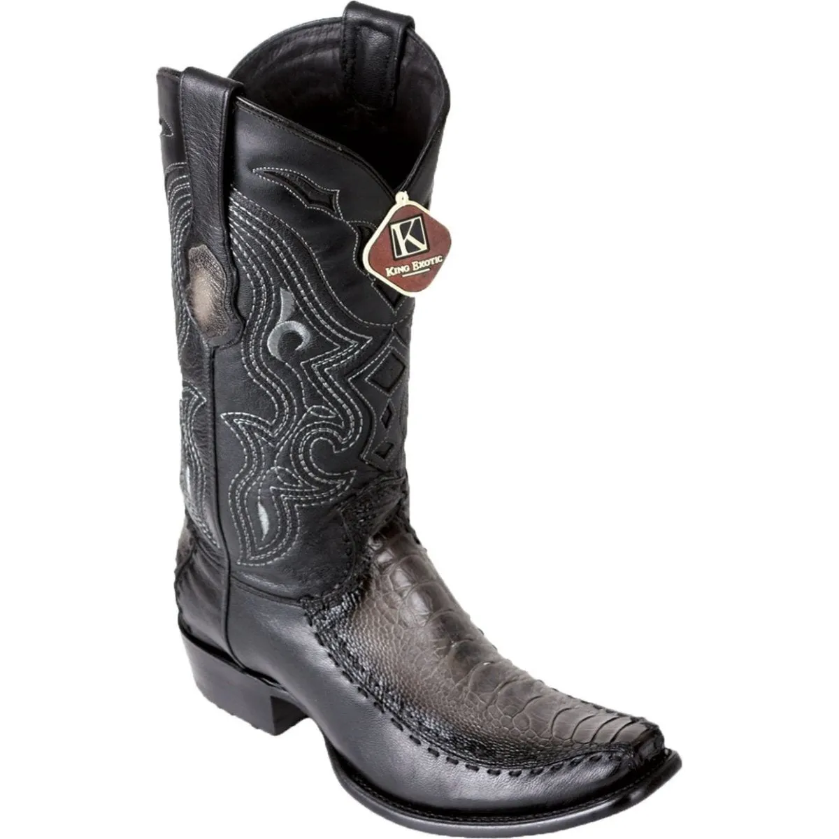 Botas de Avestruz Pata con Venado Horma Dubai KE-479F05