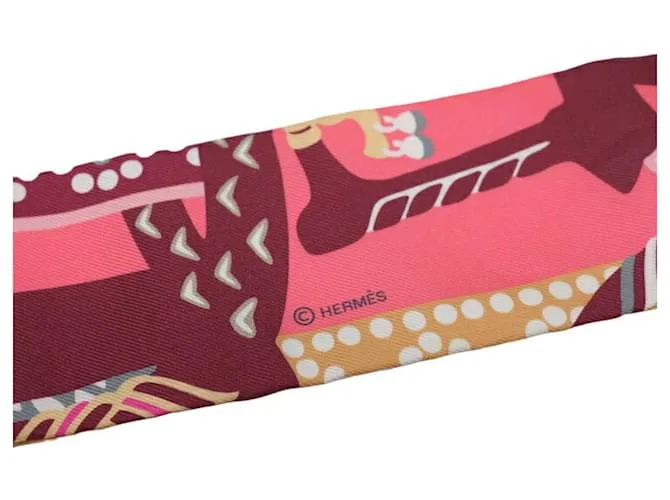 Bufanda Hermès Twilly en rosa 