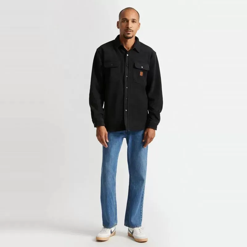 Camisa Brixton: Bowery LS Arctic Stretch Flee (Black)