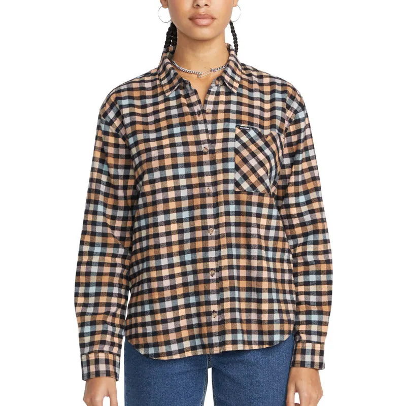 Camisa Volcom: Plaid To Meet U LS (Winter Orchid)