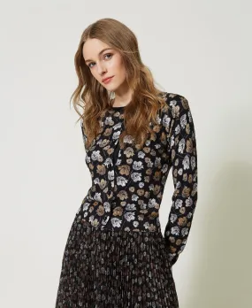 Cardigan avec imprimé floral