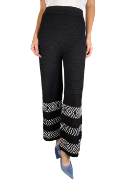CAROLINA HERRERA Pantalón Tejido Blanco y Negro