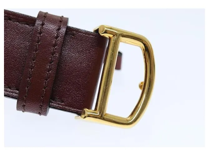 CARTIER Cinturón Cuero 39.8"" Rojo Auth am6240 Roja 