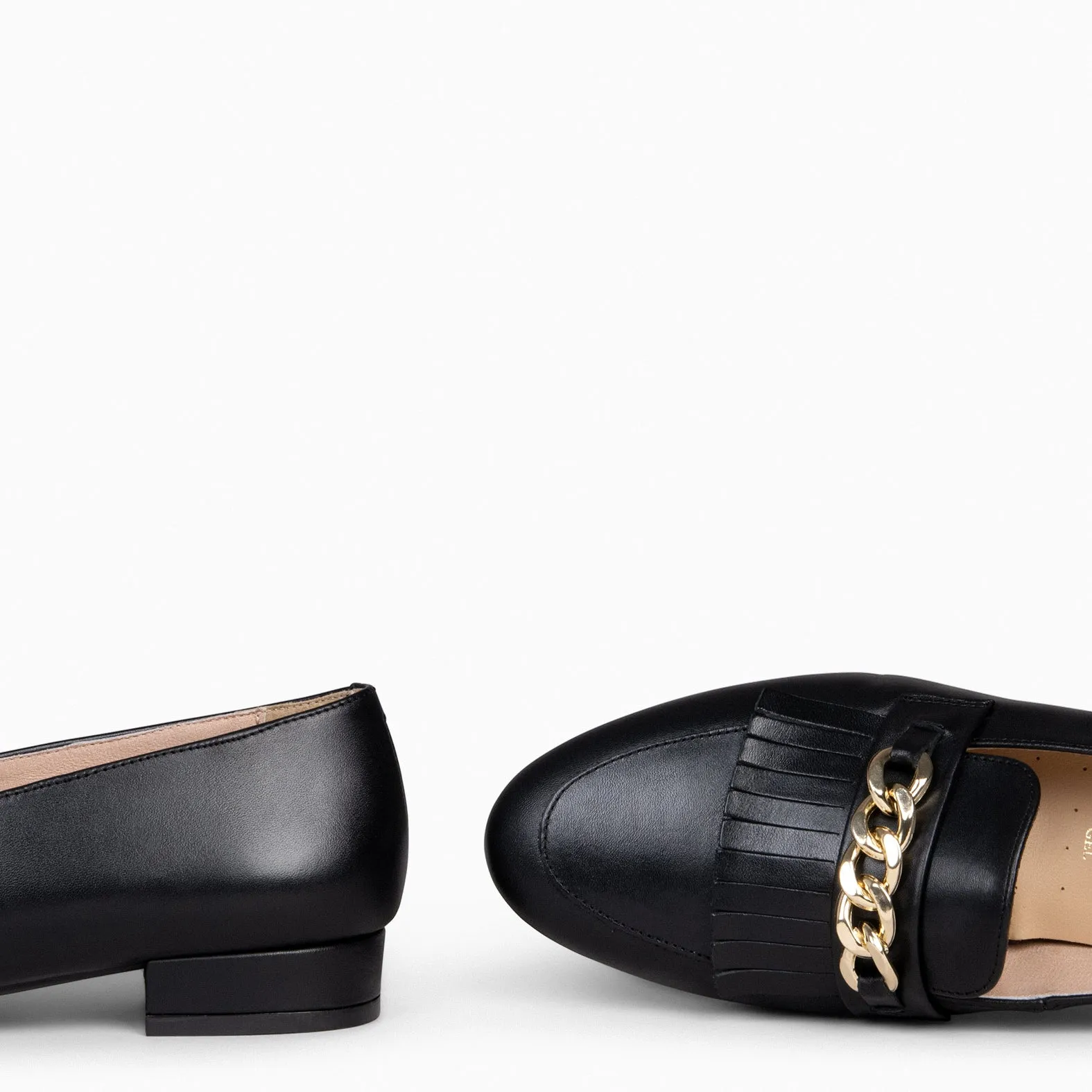 CHAIN - Mocasines elegantes de mujer NEGRO