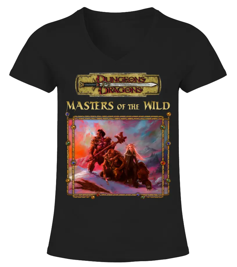 DND3RD-3.011-BK. Player's Options - Masters of the Wild Camiseta cuello pico Mujer