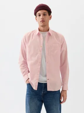 GAP Camisa GAP Standard Manga Larga Hombre Rosado