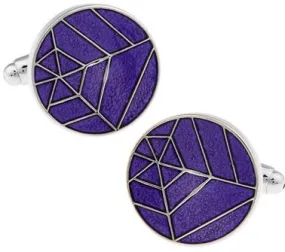 Gemelos para camisa Redondos Purple Spider Web