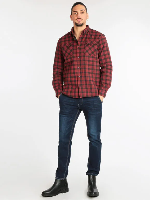 Guy Camisa de cuadros hombre acolchada