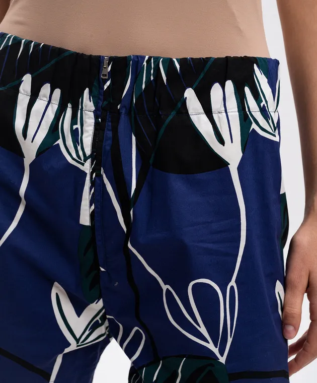 Marni Blue printed shorts