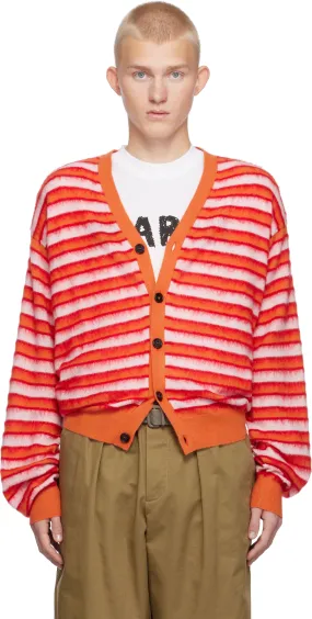 Marni Wool Mohair Striped Cardigan