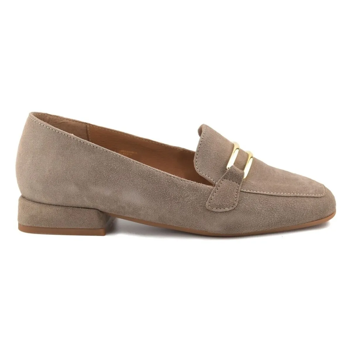 Mocasines taupé de piel by