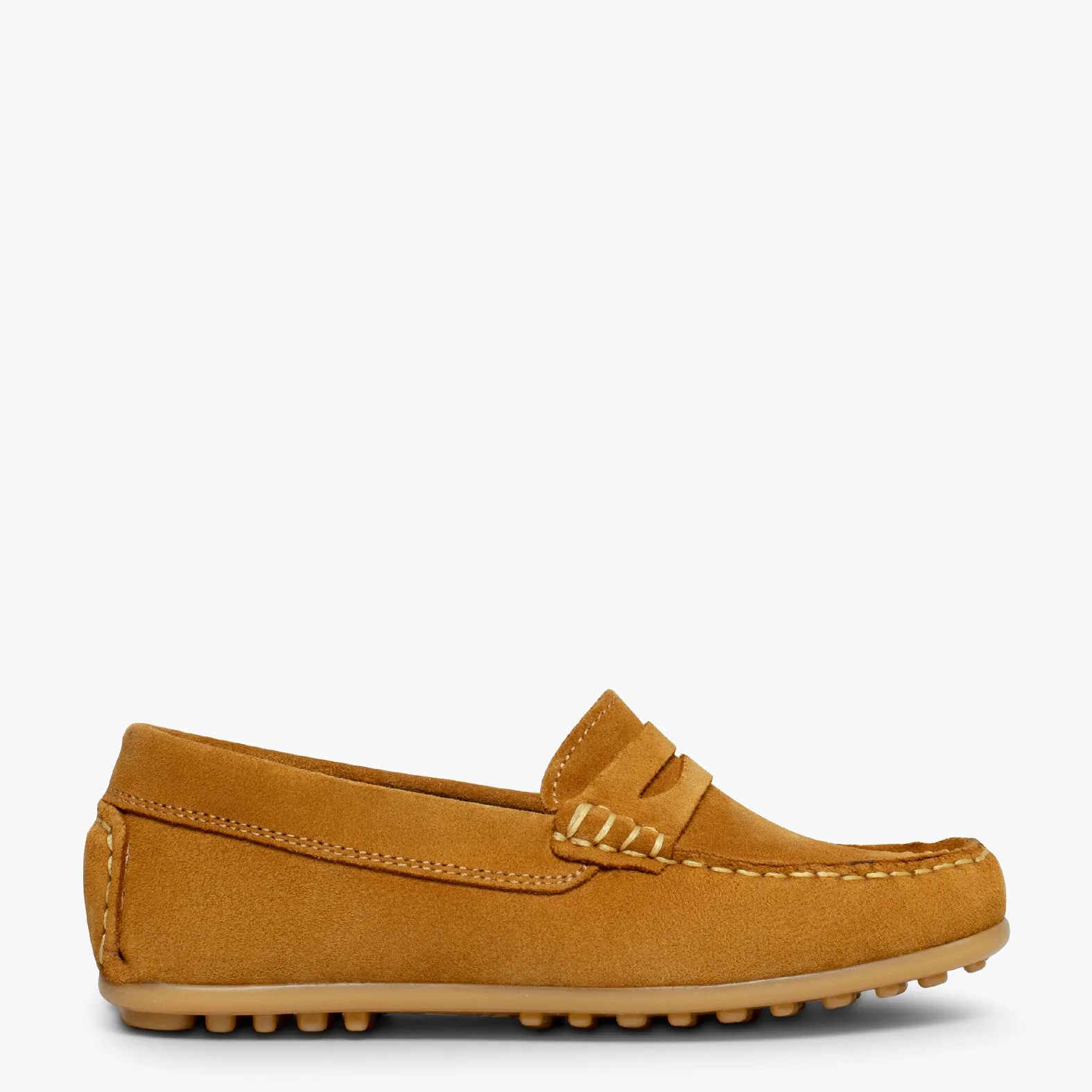 MOCASÍN Mocasines CAMEL para niños de piel