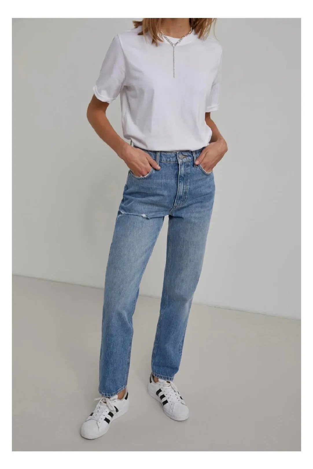 PANTALON RECTO PCELANI VAQUERO MEDIO