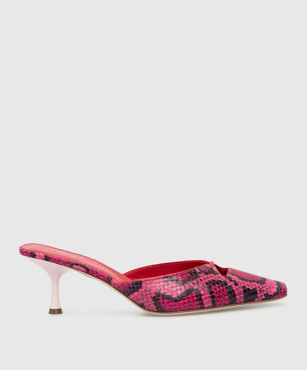 Sergio Rossi Pink leather mules "Grazie"