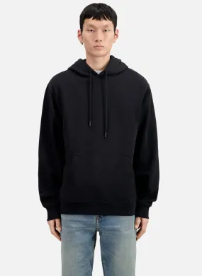 Sudadera de algodón con capucha en negro