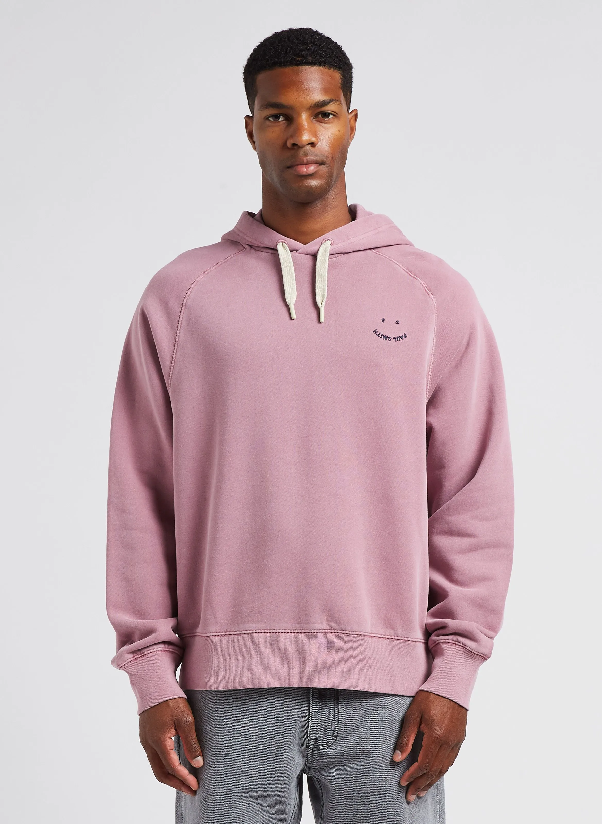 Sudadera de algodón orgánico con capucha en violeta