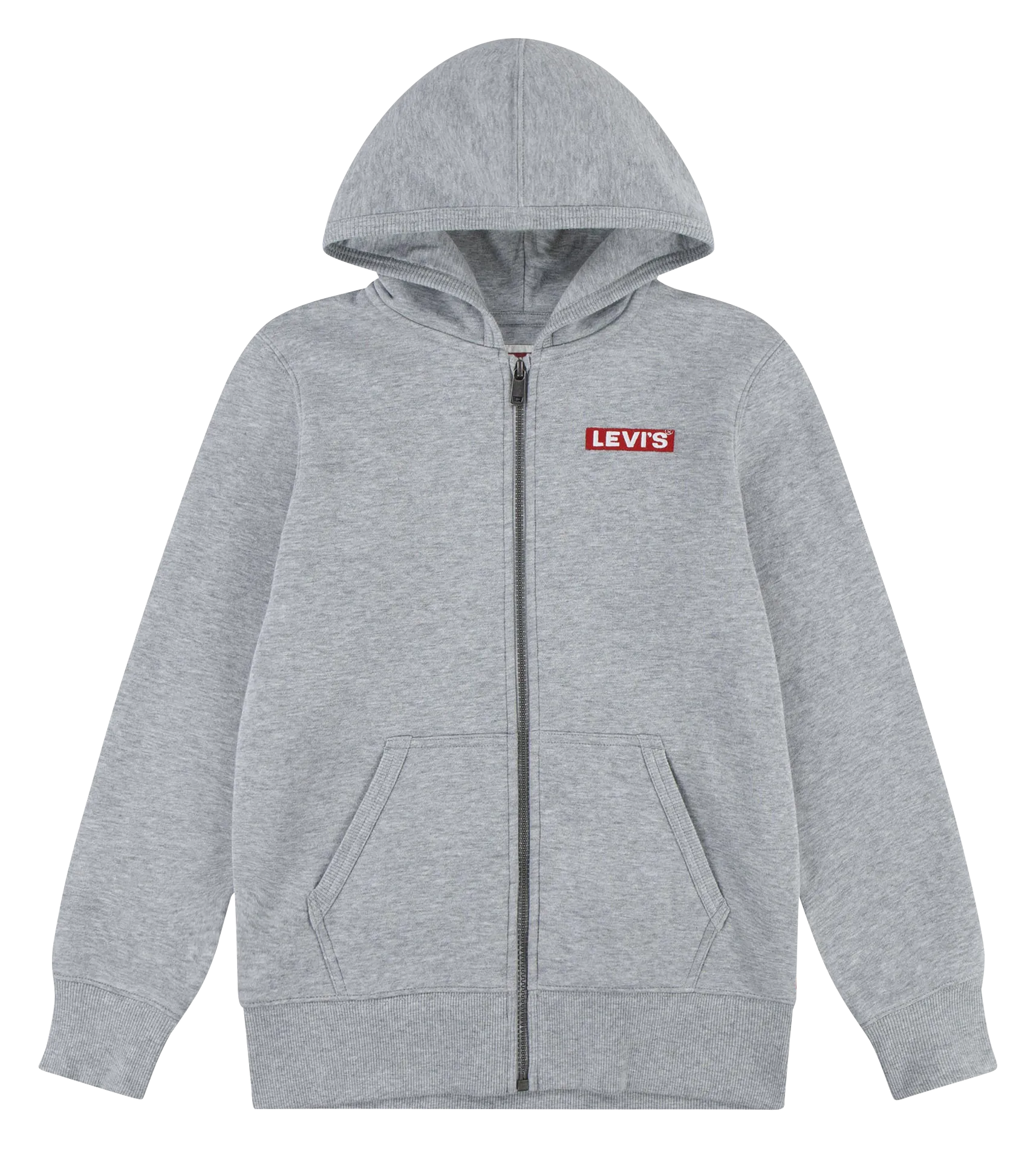 Sudadera recta de mezcla de algodón con capucha en gris