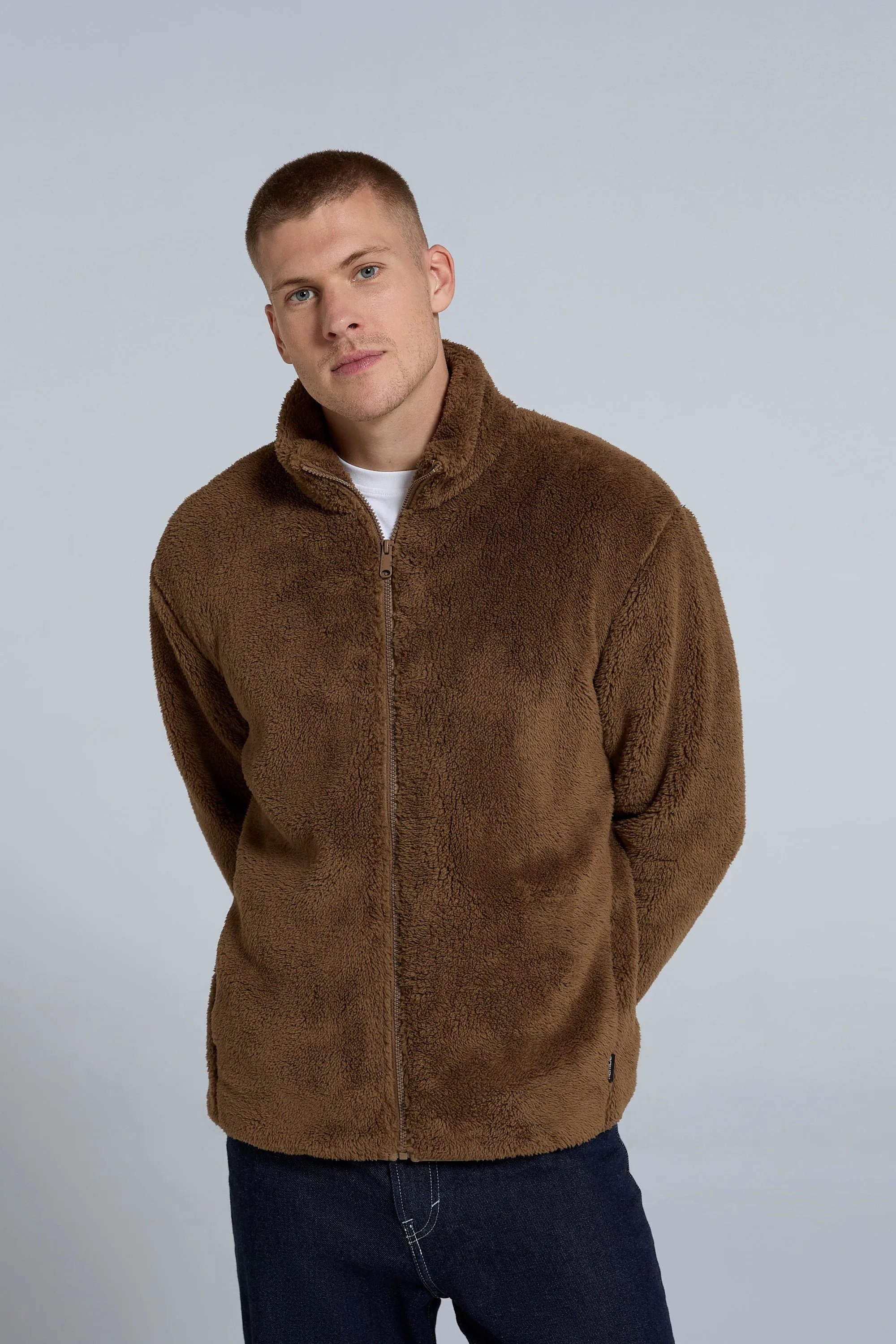 Teddy chaqueta de forro polar para hombre