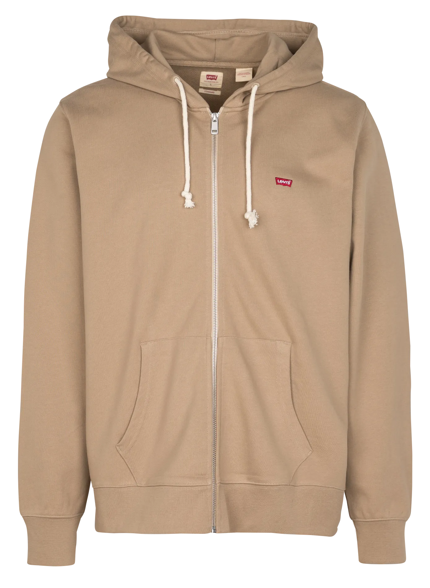 THE ORIGINAL - Sudadera de algodón con capucha y cremallera en blanco