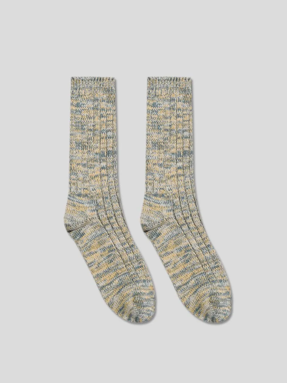 TWISTED YARN SOCKS NAVY/YELLOW