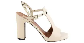 Valentino Tacones de cuero Beige 