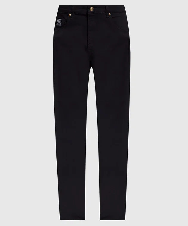 Versace Jeans Couture Black jeans with logo embroidery