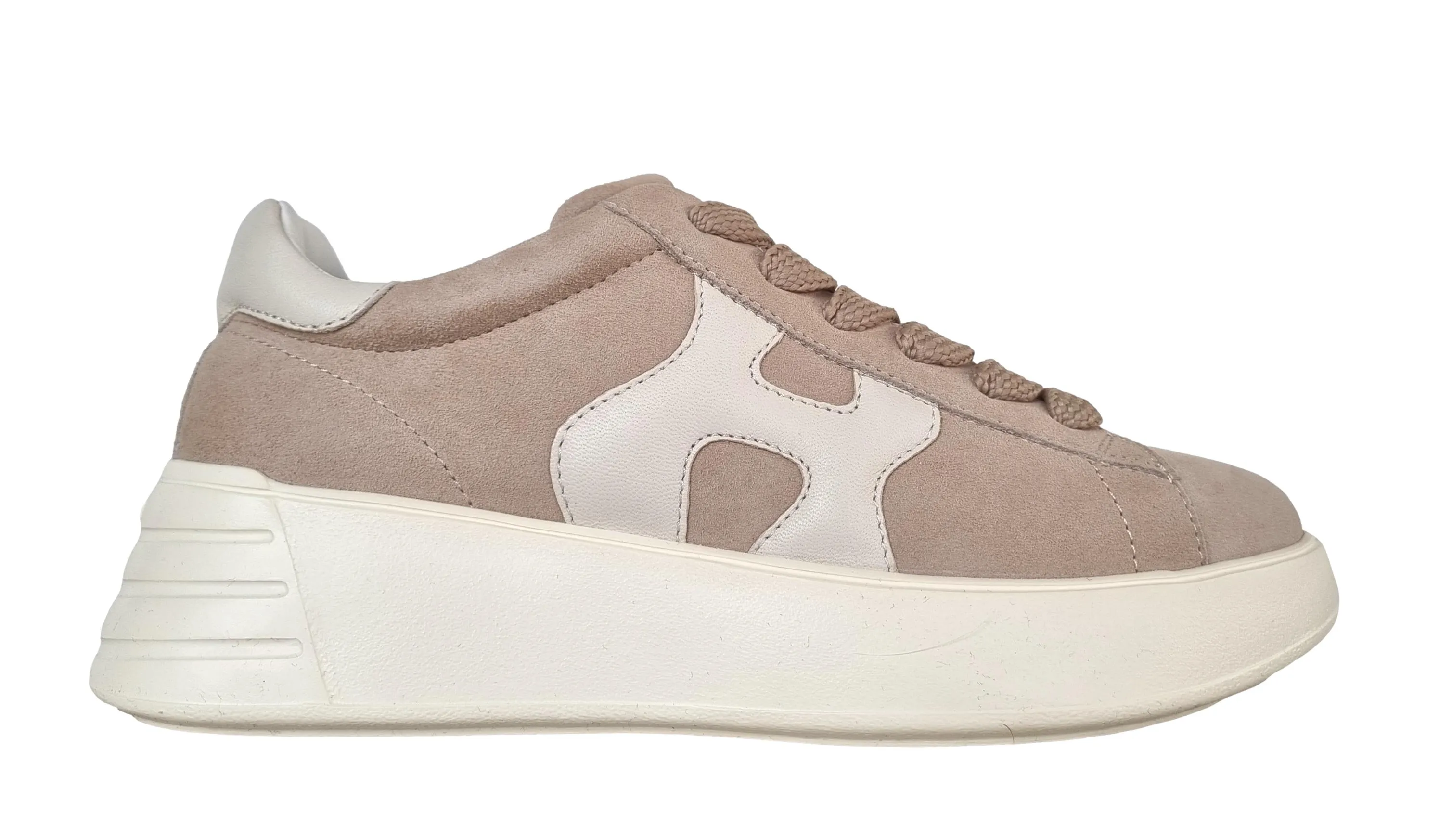 Zapatillas Hogan mujer rebel H562 HXW5620DN61PK6ST00 ante beige